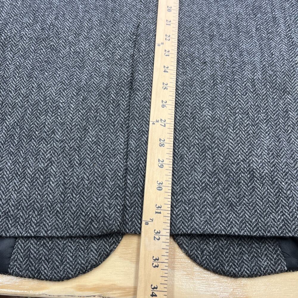 Vintage Barrington Herringbone Tweed Wool Sport Coat Jacket 44L Two Button Gray - Picture 14 of 16
